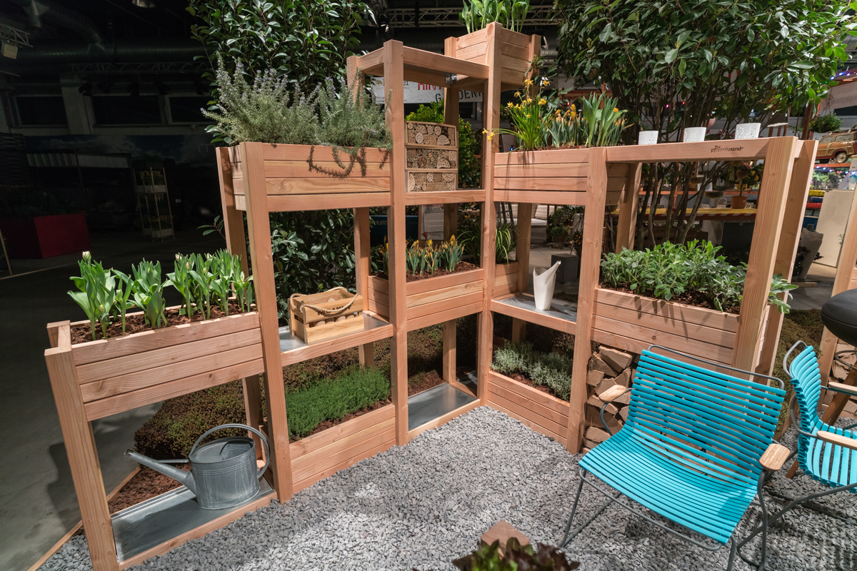 Hochbeet und Sichtschutz Giardina 2018